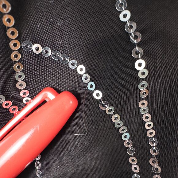 Alex Evenings Sequin Twinset Mandarin Neck Womens 1X Black Silver Event Formal - Picture 8 of 16